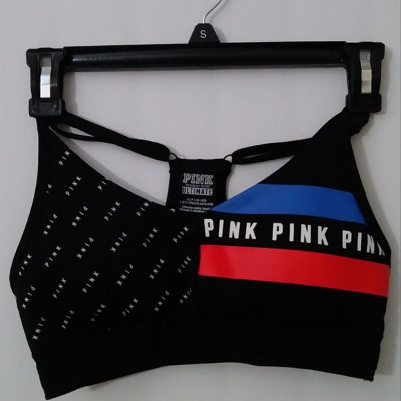 Victoria's Secret PINK Ultimate Sports Bra Size Small Black Red White - Picture 5 of 15